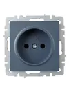 BRITE Single socket without earthing with protective shutters 10A RSsh10-2-BrM marengo IEK2