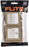 FLITE Рамка 2-местная IP55 Рпро-2-55-ФлХ хаки IEK1