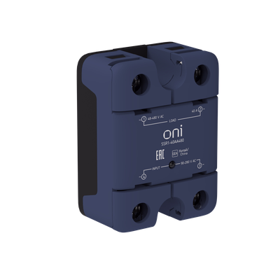 Реле твердотельное SSR1 40А 90-280В AC 48-480В AC ONI