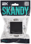 SKANDY Выключатель 1-клавишный кнопочный 10А SK-V14Bl черный IEK1