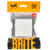 BRITE Выключатель 1-клавишный проходной 10А ВС10-1-6-БрБ белый IEK1