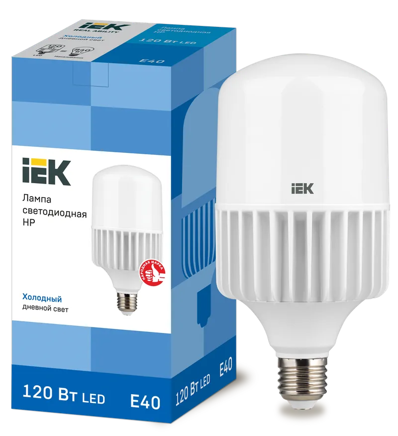 LED Lamp 120W 230V 6500K E40 IEK