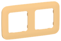 FLITE Рамка 2-местная РУ-2-А-ФлЗ золотарник IEK