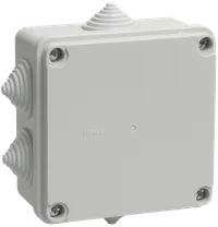Коробка распаячная КМ41233 для открытой проводки 100х100х50мм IP44 6 гермовводов серая IEK