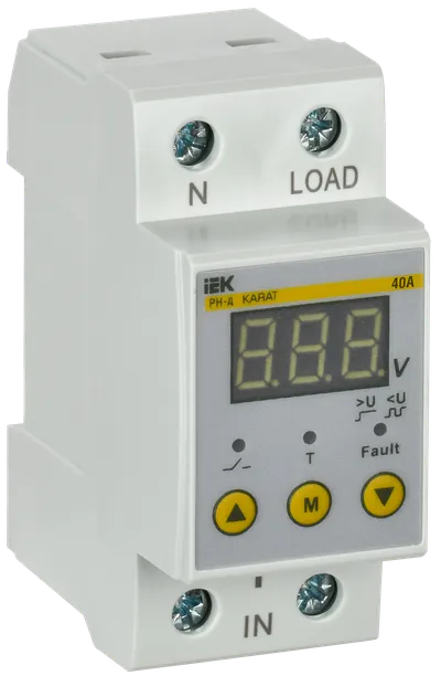 Voltage relay RN-d single-phase 36mm 40A IEK