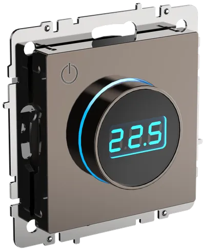 BRITE Electronic thermostat with indication TS10-1-BrTB dark bronze IEK