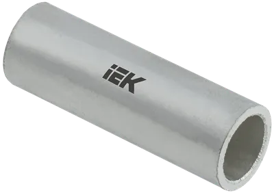 Гильза медная луженая ГМЛ товарного знака IEK предназначена для соединения опрессовкой проводов и кабелей с медными и алюминиевыми жилами, изготовлена из электротехнической меди с защитным покрытием олово-висмут (электролитическое лужение).