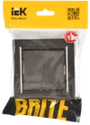 BRITE Switch 2-gang 10A assy VSR10-2-0-BrTB dark bronze IEK1