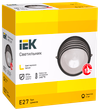 Светильник НПП1107 круг ресничка 100Вт IP54 белый IEK1