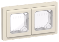 FLITE Рамка 2-местная IP55 Рпро-2-55-ФлСл сливочный IEK