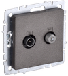 BRITE TV+SAT socket PTB/PCp12-BrBr bronze IEK0