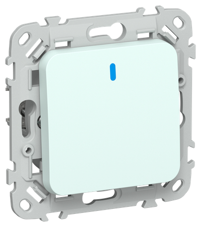 FLITE Выключатель 1-клавишный кнопочный с индикацией 10А ВС11-2-1-ФлХЛ холодный лед IEK