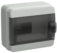 TEKFOR Корпус пластиковый КМПн-8 IP65 черная прозрачная дверь IEK