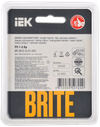 BRITE Рамка 1-местная РУ-1-2-Бр стекло белый матовый IEK2