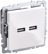 BRITE Розетка USB A+A 5В 3,1А РЮ10-1-БрБ белый IEK0
