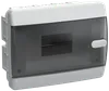 UNION Compact Корпус пластиковый ЩРВ-П-8 IP41 черная прозрачная дверь IEK0
