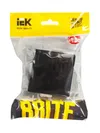 BRITE Socket with ground with shutters with cover 16A IP20 PCbsh10-3-BrB black IEK6