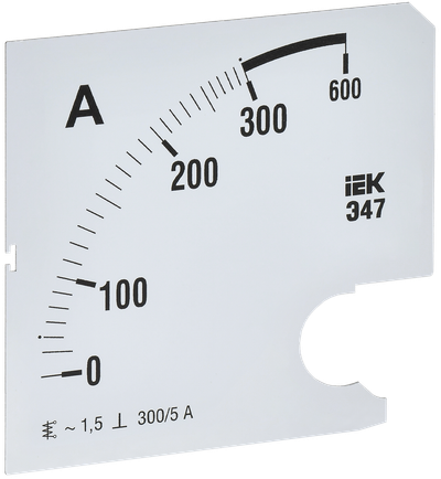 Шкала сменная для амперметра Э47 300/5А класс точности 1,5 96х96мм IEK