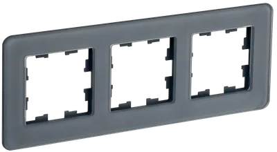 BRITE Frame 3-gang RU-3-2-Br graphite glass RE IEK