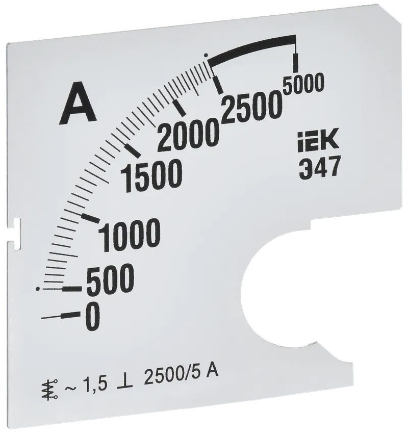 Шкала сменная для амперметра Э47 2500/5А класс точности 1,5 72х72мм IEK
