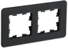 BRITE Frame 2-gang RU-2-2-Br glass black RE IEK0
