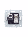 BRITE Розетка двойная RJ11+RJ45 кат.5E РК/Т12-БрТБ темная бронза IEK3