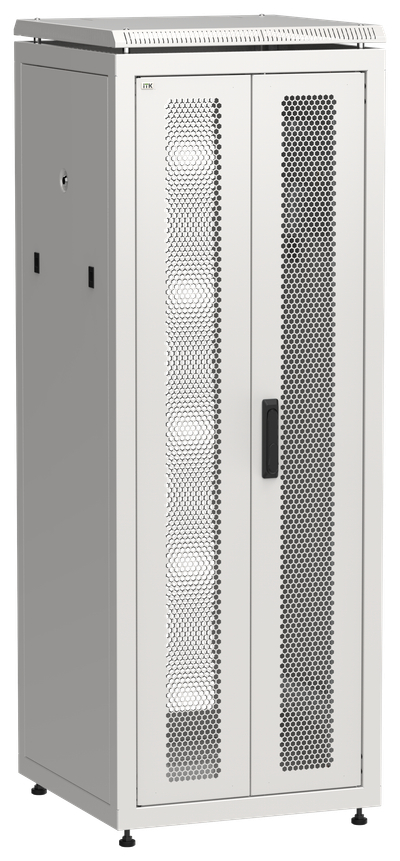 ITK LINEA N Шкаф сетевой 19" 33U 600х600мм двери передняя перфорированная задняя двустворчатая перфорированная серый