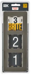 BRITE Frame 3-gang RU-3-1-Br metal brass RE IEK1