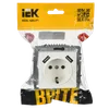 BRITE Socket outlet 1-gang with earthing with protective shutters 16A with USB A+A 5V 2.1A RUSH10-1-BrB white IEK1