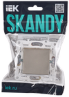 SKANDY Выключатель 1-клавишный проходной 10А SK-V02Sh шампань IEK1