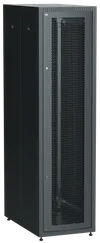 ITK LINEA E Шкаф напольный сетевой 19" 47U 600х1000мм перфорированная передняя дверь задняя металлическая черный0