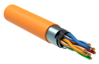 ITK Витая пара F/UTP кат.5E 4x2х24AWG solid LSZH нг(А)-HF оранжевый (305м)