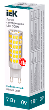 Лампа светодиодная CORN капсула 7Вт 230В 4000К керамика G9 IEK2