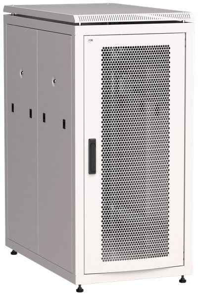 ITK LINEA N Шкаф сетевой 19" 28U 600х1000мм перфорированная передняя дверь серый