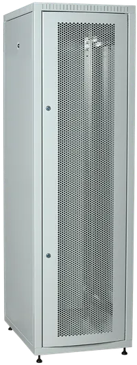 ITK LINEA E Шкаф напольный сетевой 19" 42U 600х800мм перфорированная передняя дверь задняя металлическая серый