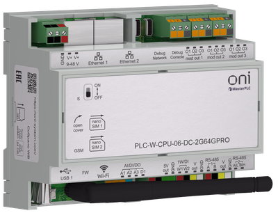 ПЛК W.CPU 6 IO 2ГБ RAM 64ГБ ROM 24В DC специального промышленного исполнения ONI