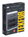 TEKFOR Корпус пластиковый ЩРН-П-54 IP41 черная прозрачная дверь IEK1