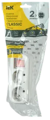 Portable socket dismountable with a switch. k02V 2 sockets CLASSIC IEK1