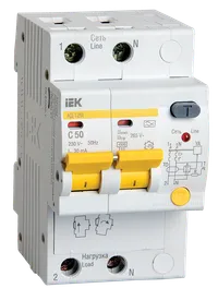 KARAT Дифференциальный автомат АД12M 2P C50 30мА тип A IEK