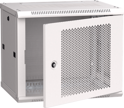 ITK Шкаф LINEA W 9U 600х450мм дверь перфорированная серый RAL7035