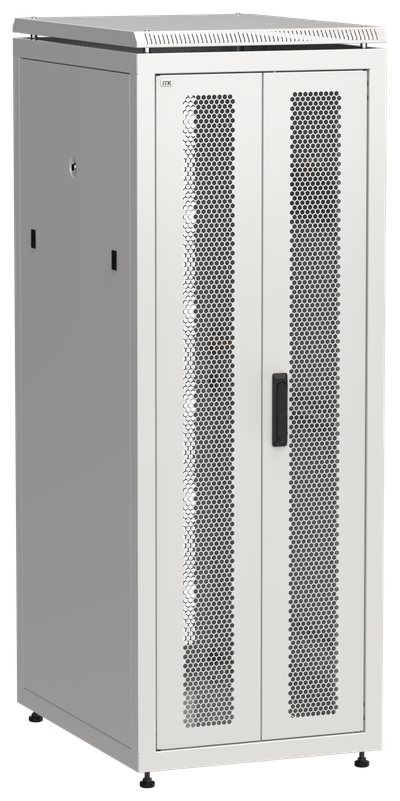 ITK LINEA N Шкаф сетевой 19" 33U 600х800мм двери передняя двустворчатая перфорированная задняя перфорированная серый