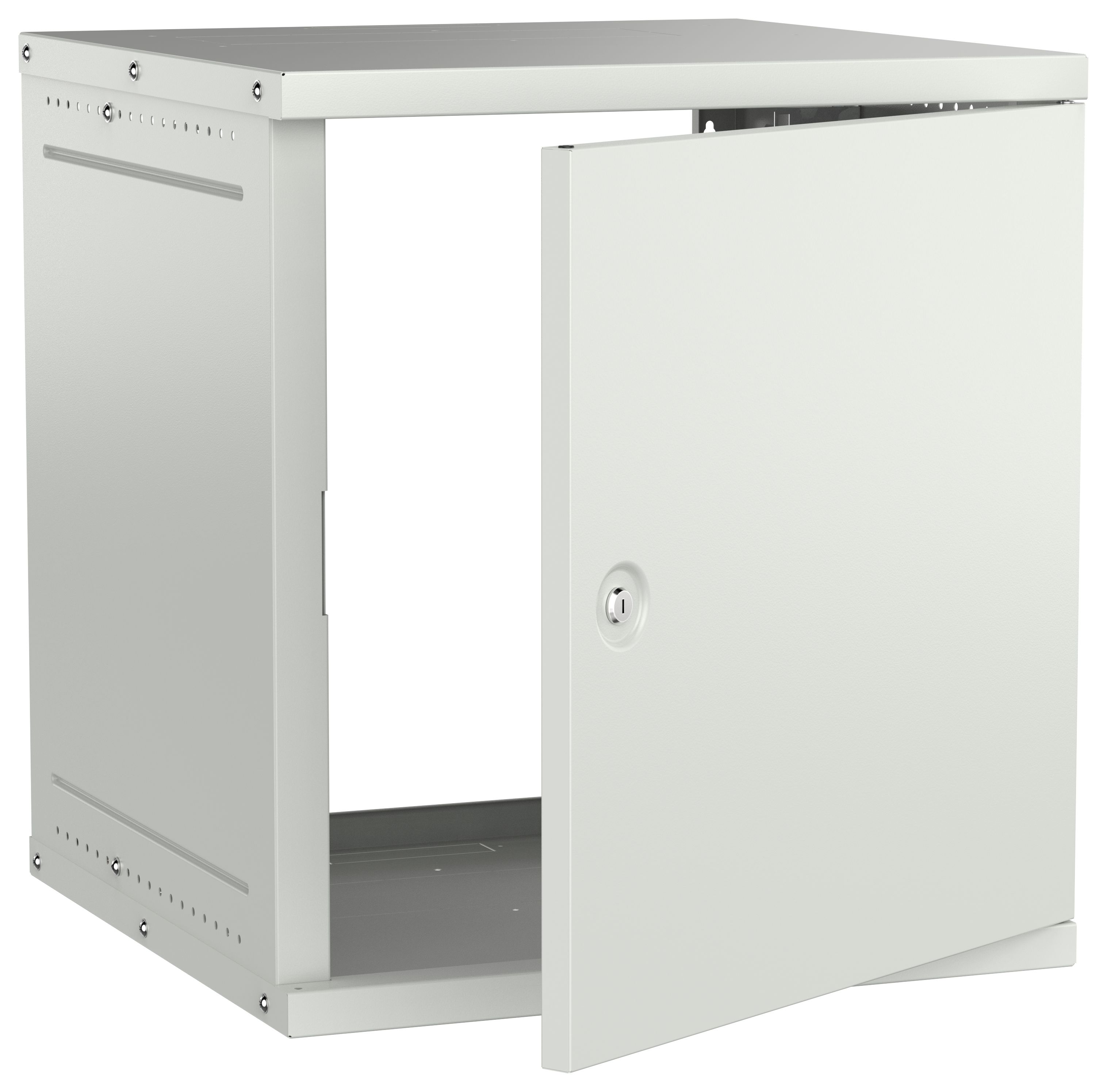 Шкаф настенный 19" 12U 600х600мм металлическая дверь серый GENERICA (LWE3-12U66-MF-G)