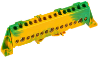 TEKFOR Шина PE "земля" в комбинированном DIN-изоляторе "Стойка" 8х12-15-ЖЗ IEK