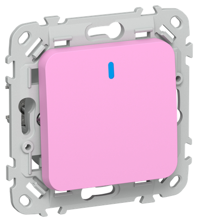 FLITE Выключатель 1-клавишный проходной с индикацией 10А ВС61-1-1-ФлПр пурпурный IEK