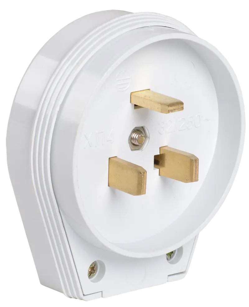 VPpl10-01-ST Plug dismountable for kitchen range with grounding contact 32A white IEK