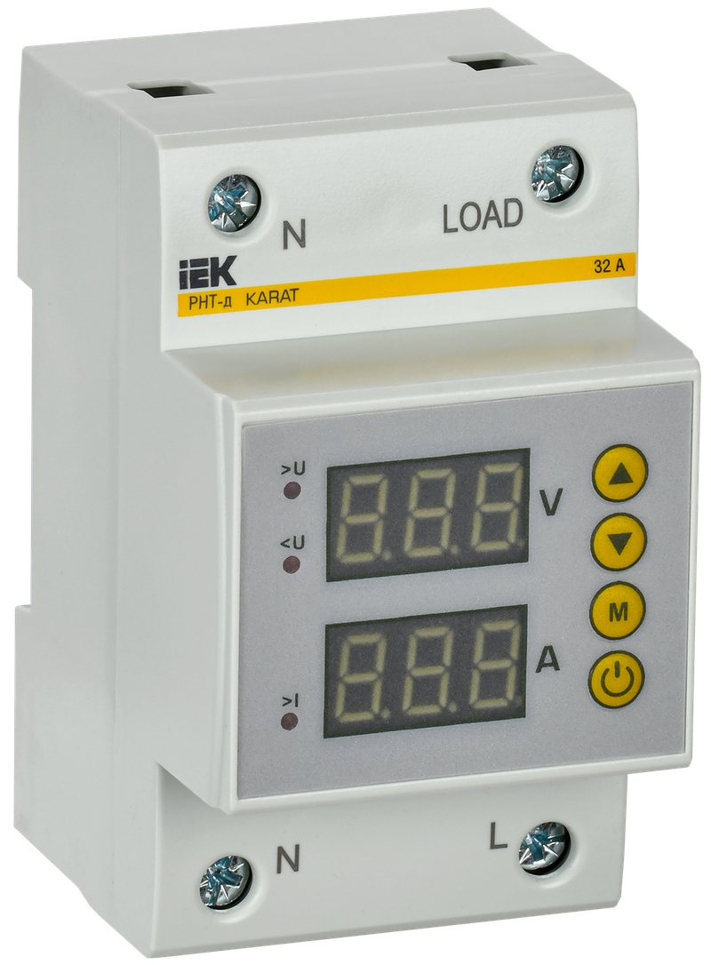 Реле напряжения и тока РНТ-д однофазное 36мм 32А IEK (IVC21-1-32) -  характеристики, документация, где купить