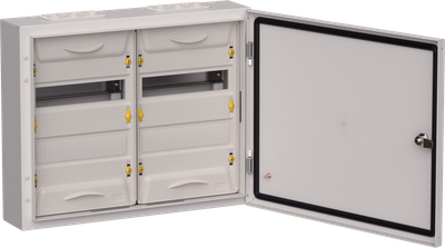 TITAN 5 Корпус металлический ЩРн-48 (2х24) 460х570х140мм IP54 серый (одна дверь) IEK