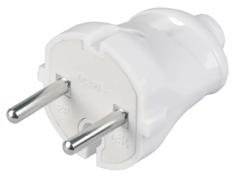 VPp20-01-ST Plug dismountable direct without grounding contact 6A white