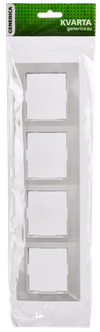 KVARTA Рамка 4-местная горизонтальная РГ-4-КБ белый GENERICA1