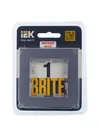 BRITE Рамка 1 -местная РУ-1-1-БрА металл алюминий IEK6